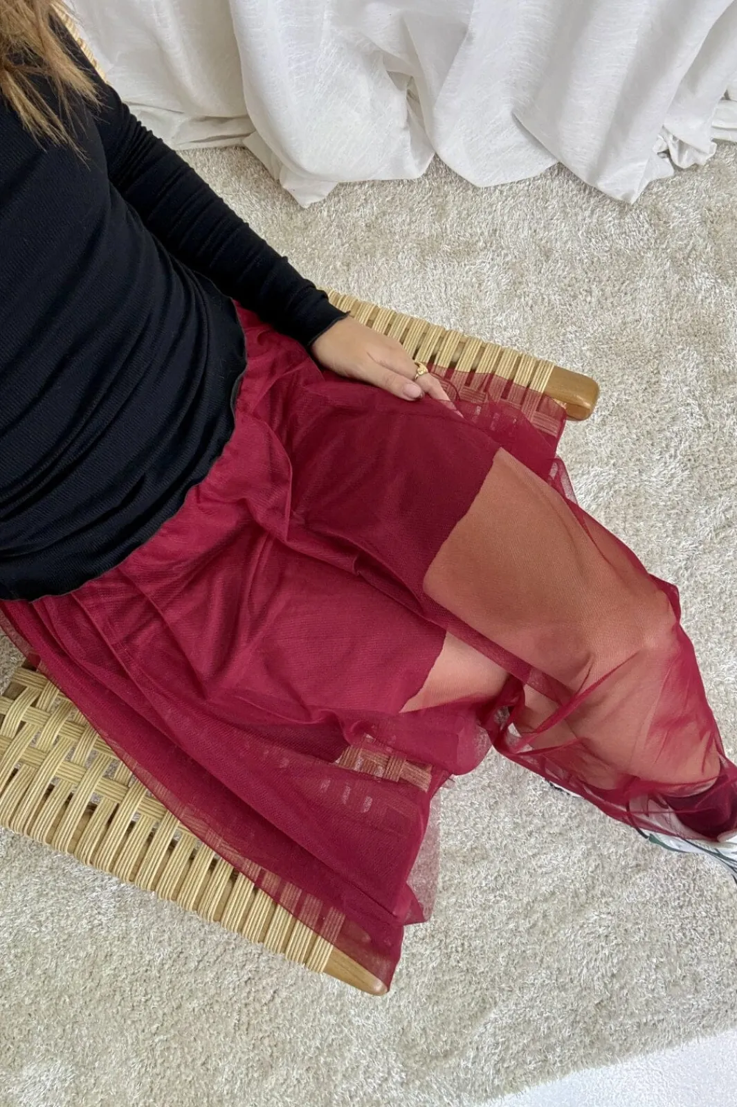 Clearance A-bee Tulipe Skirt GL__COU_ Burgundy