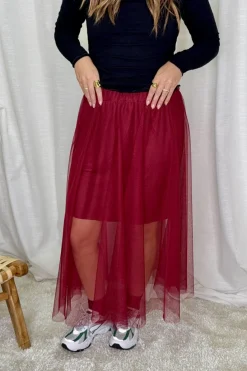 Clearance A-bee Tulipe Skirt GL__COU_ Burgundy