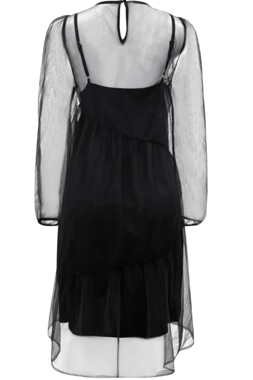 Liberte Tulle-Ls-Bow-Dress 22124 Black Red Bow