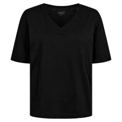 Clearance Liberte Ulla-Ss-Vneck-Tshirt Black