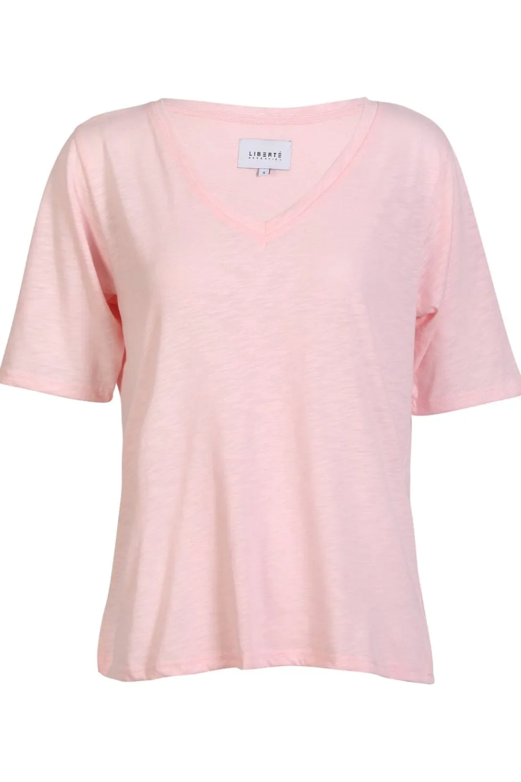Clearance Liberte Ulla-Ss-Vneck-Tshirt 21675 Light Rose