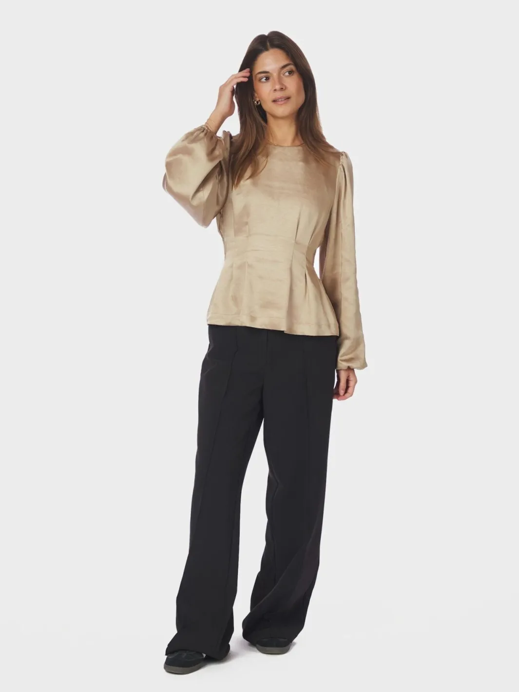 Clearance Neo Noir Vanya Crushed Sateen Blouse 167481 221