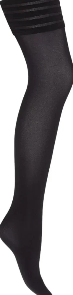 Discount Wolford Velvet De Luxe 50 Stay-up 7005 Black