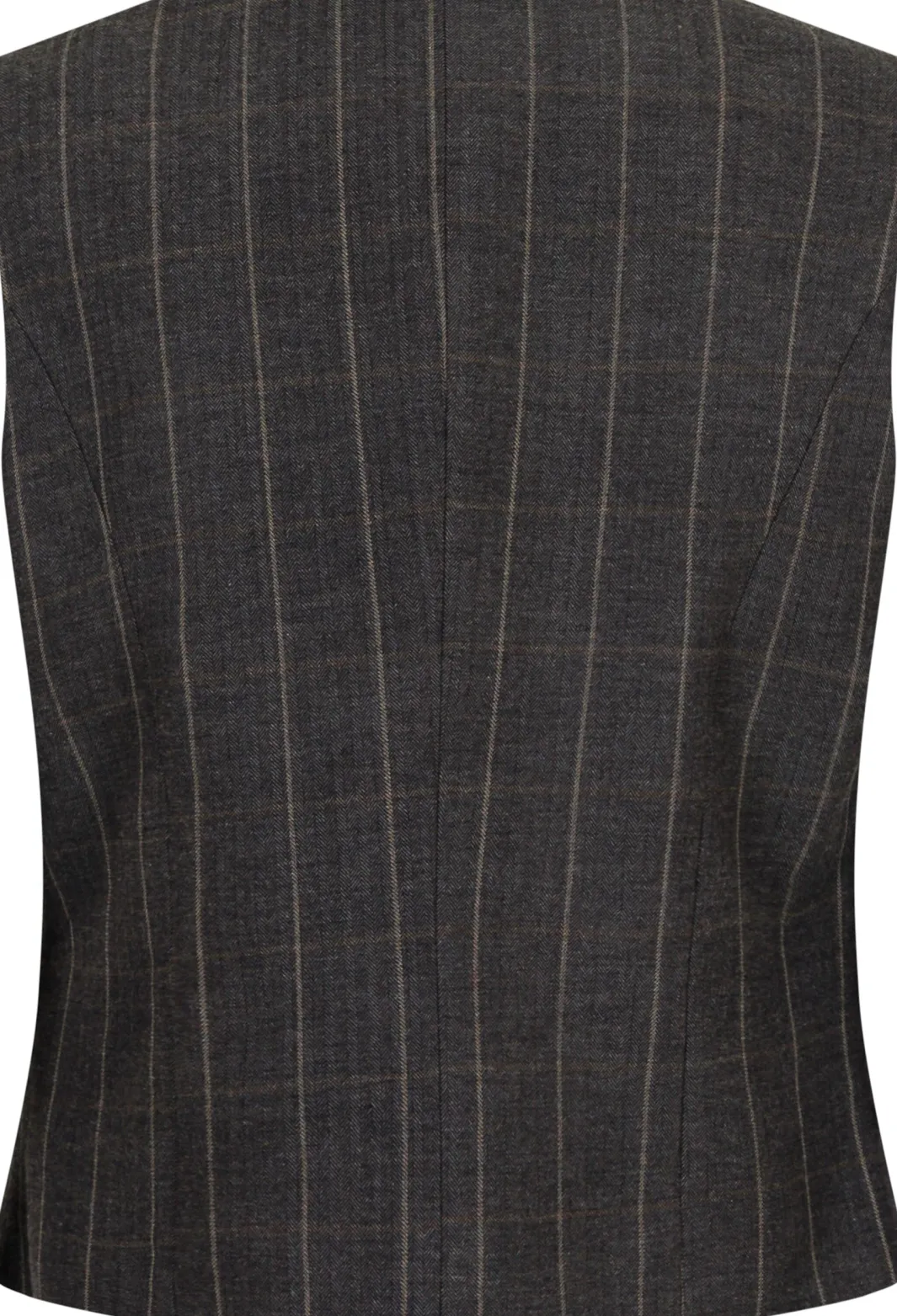 Discount Neo Noir Vendetta Soft Check Vest Dark Grey