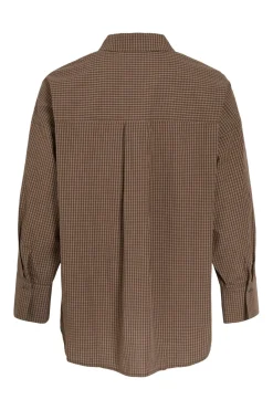 Discount Vila Vichek L/S Shirt 5102131 Coffee Bean Brown