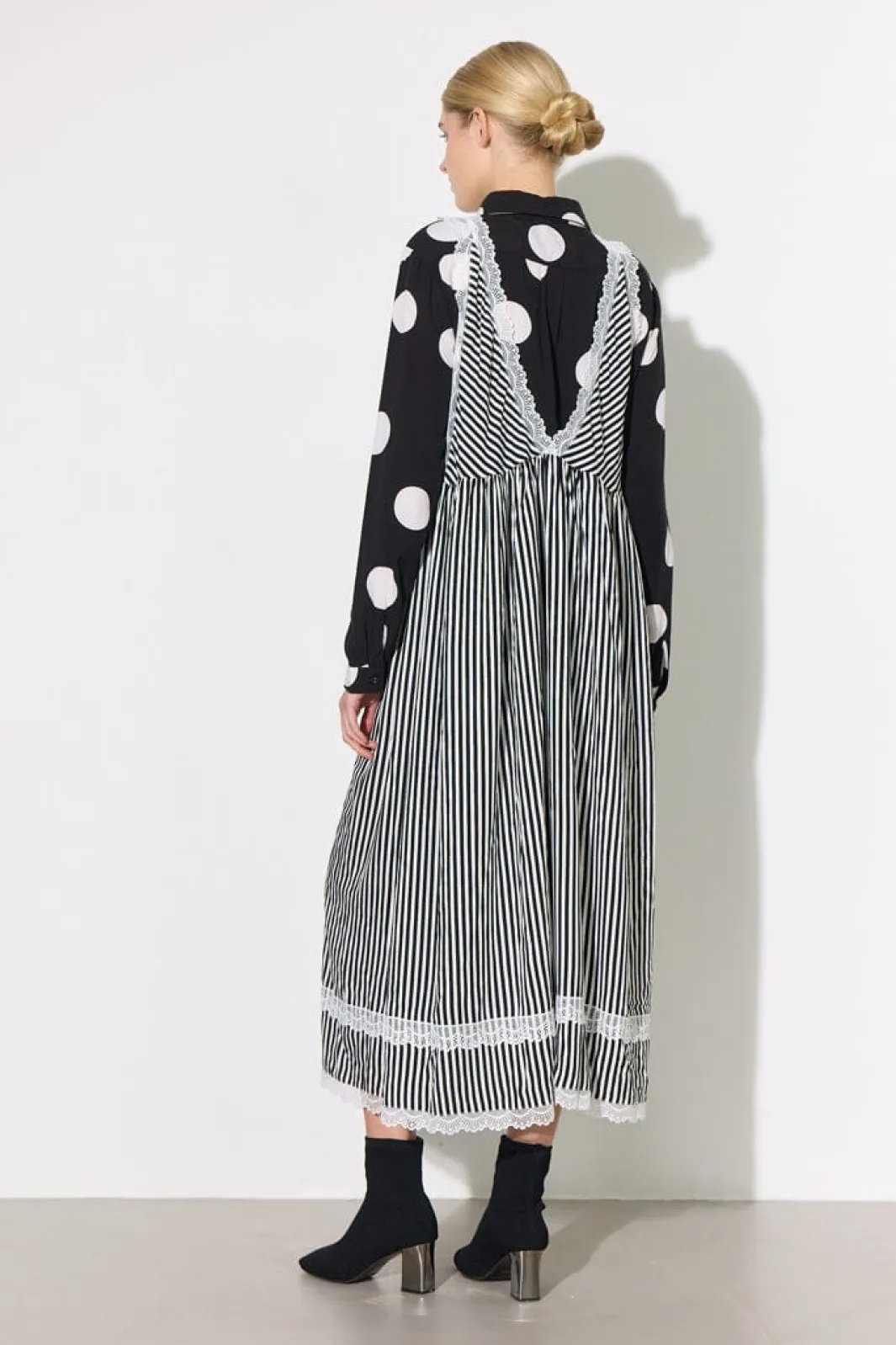 Best Hunkøn Vicky Dress 25982 Black Striped