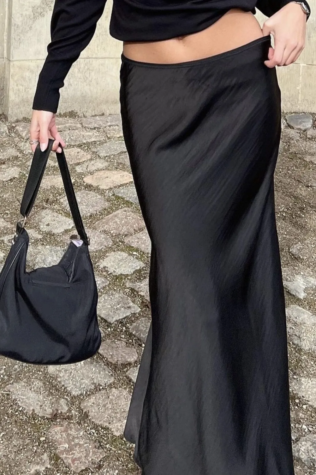 Best Neo Noir Vicky Heavy Sateen Skirt Black