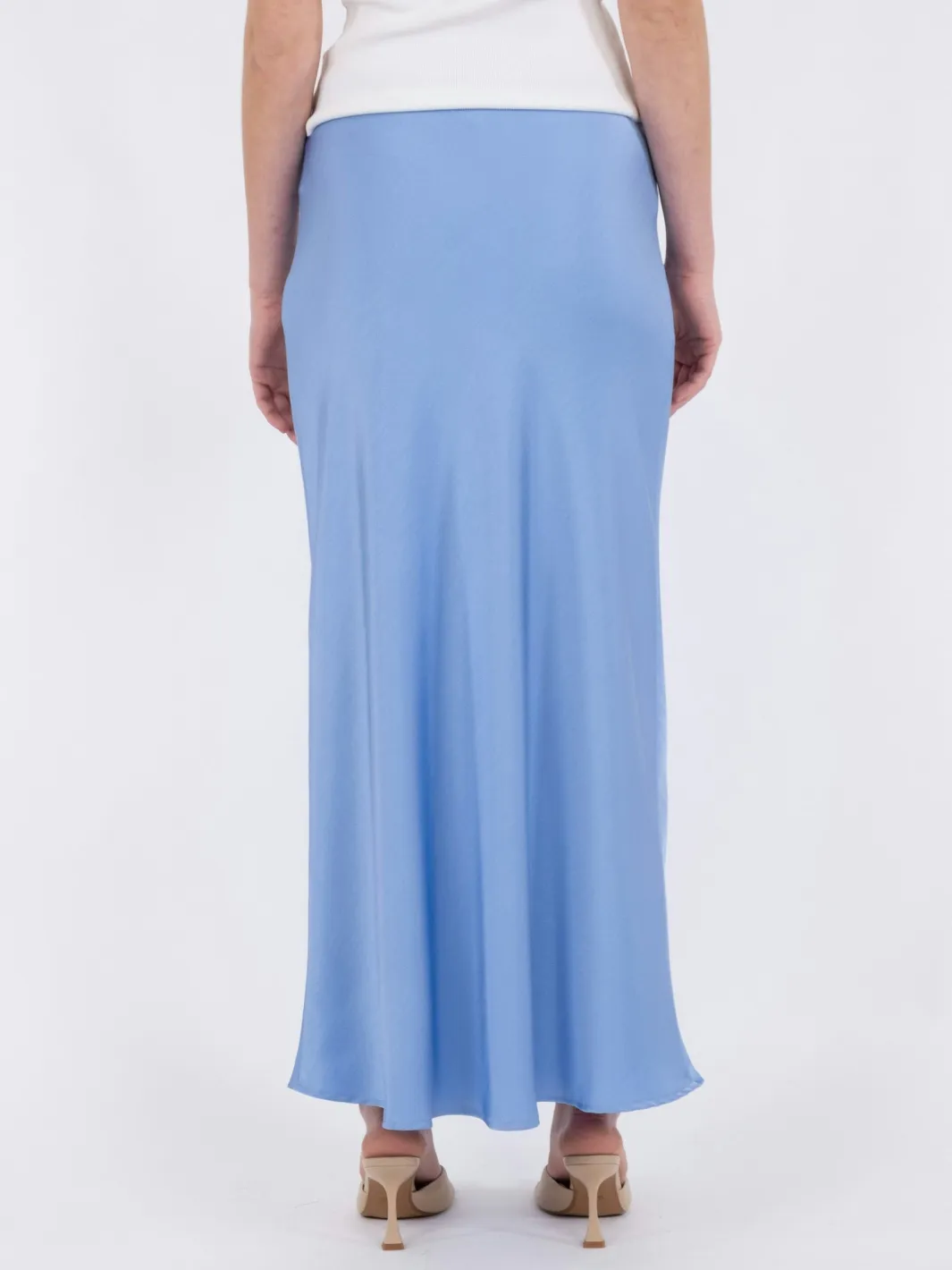 Online Neo Noir Vicky Heavy Sateen Skirt Dusty Blue