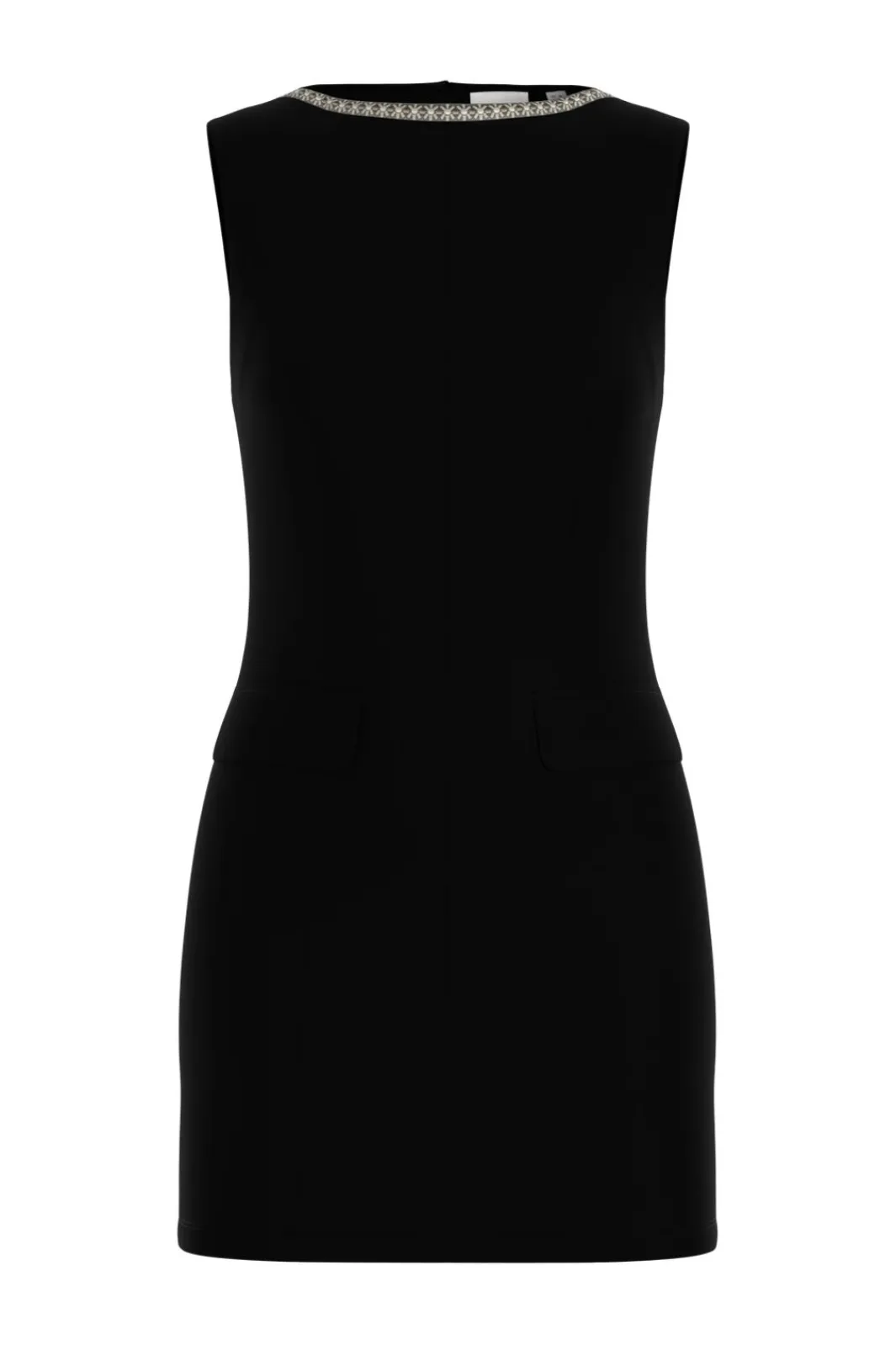 Outlet Vila Viclara S/L Short Office Dress/Ka 4962031 Black Pearl Neck