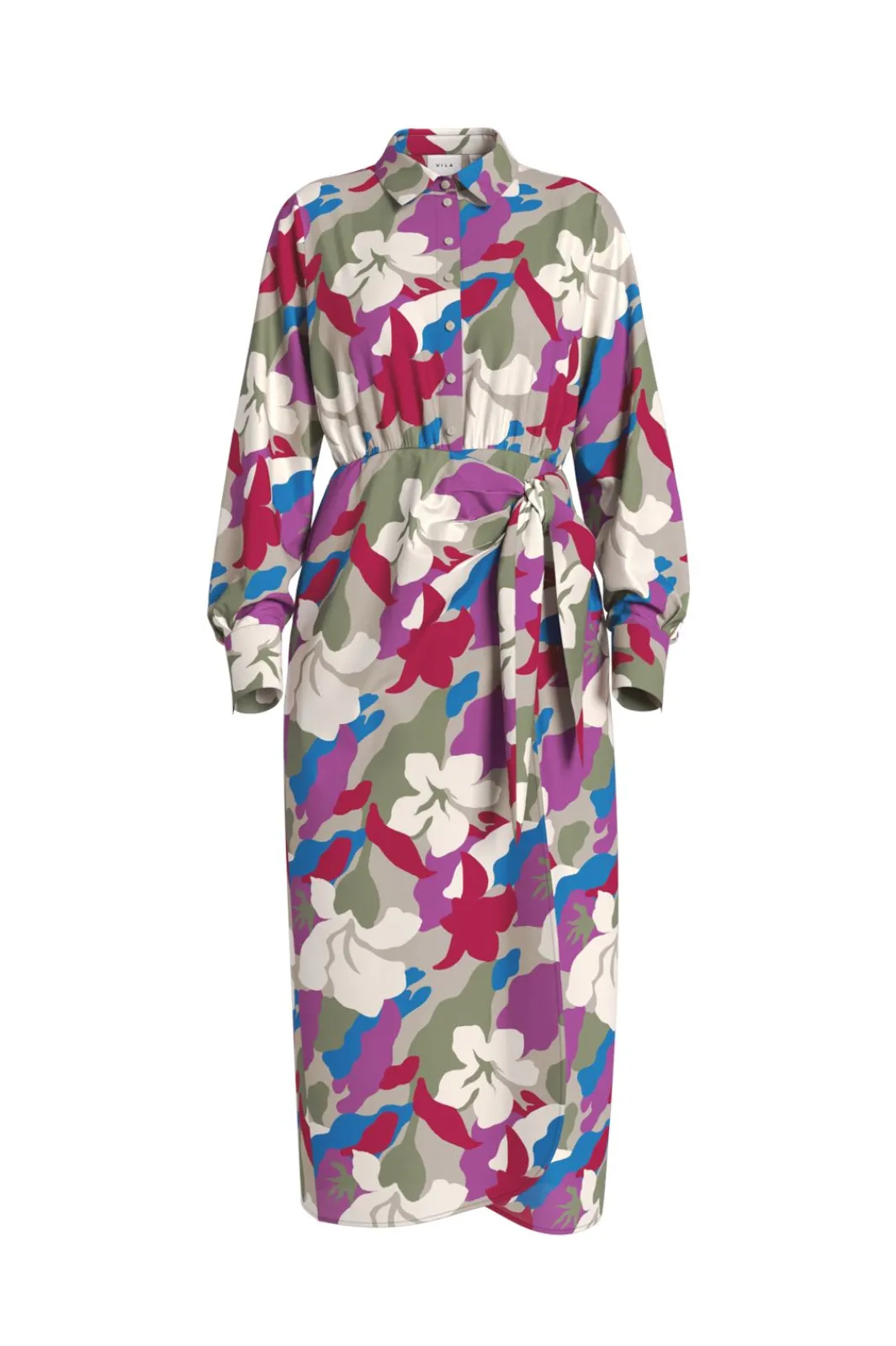 Best Vila Vidogma Fia L/S Midi Dress/Lc 4545153 Feather Gray Fia