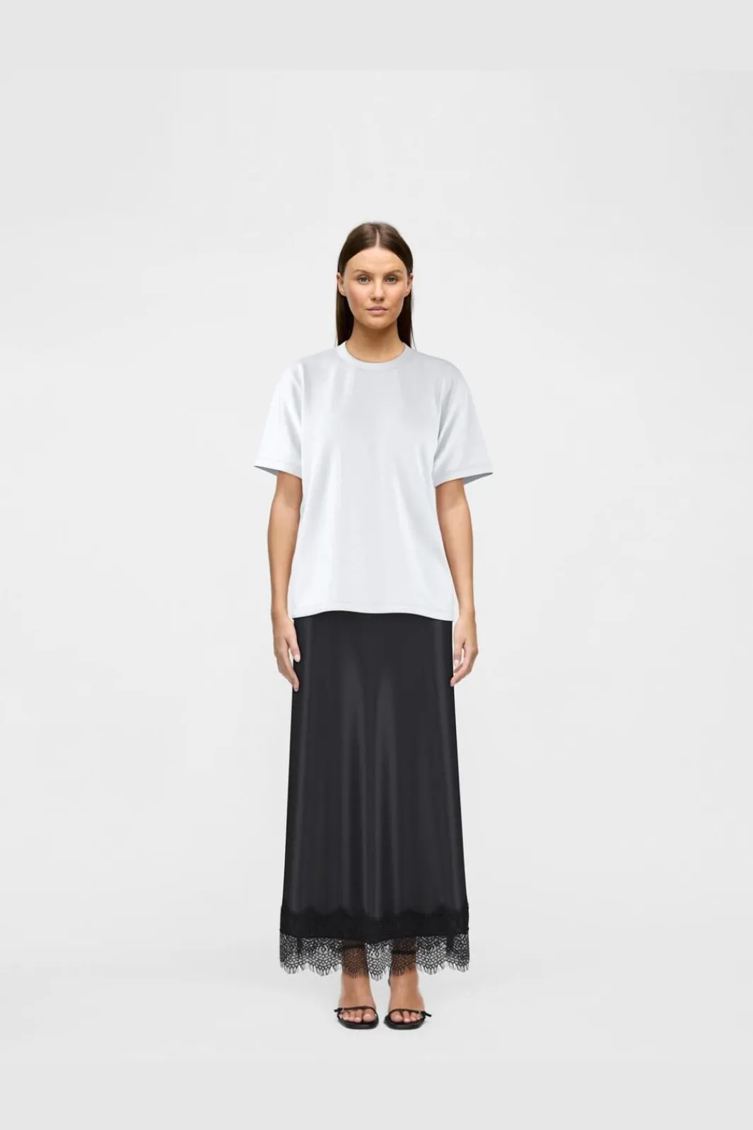 Sale Vila Viellette Ankle Lace Skirt 5074773 Black Beauty