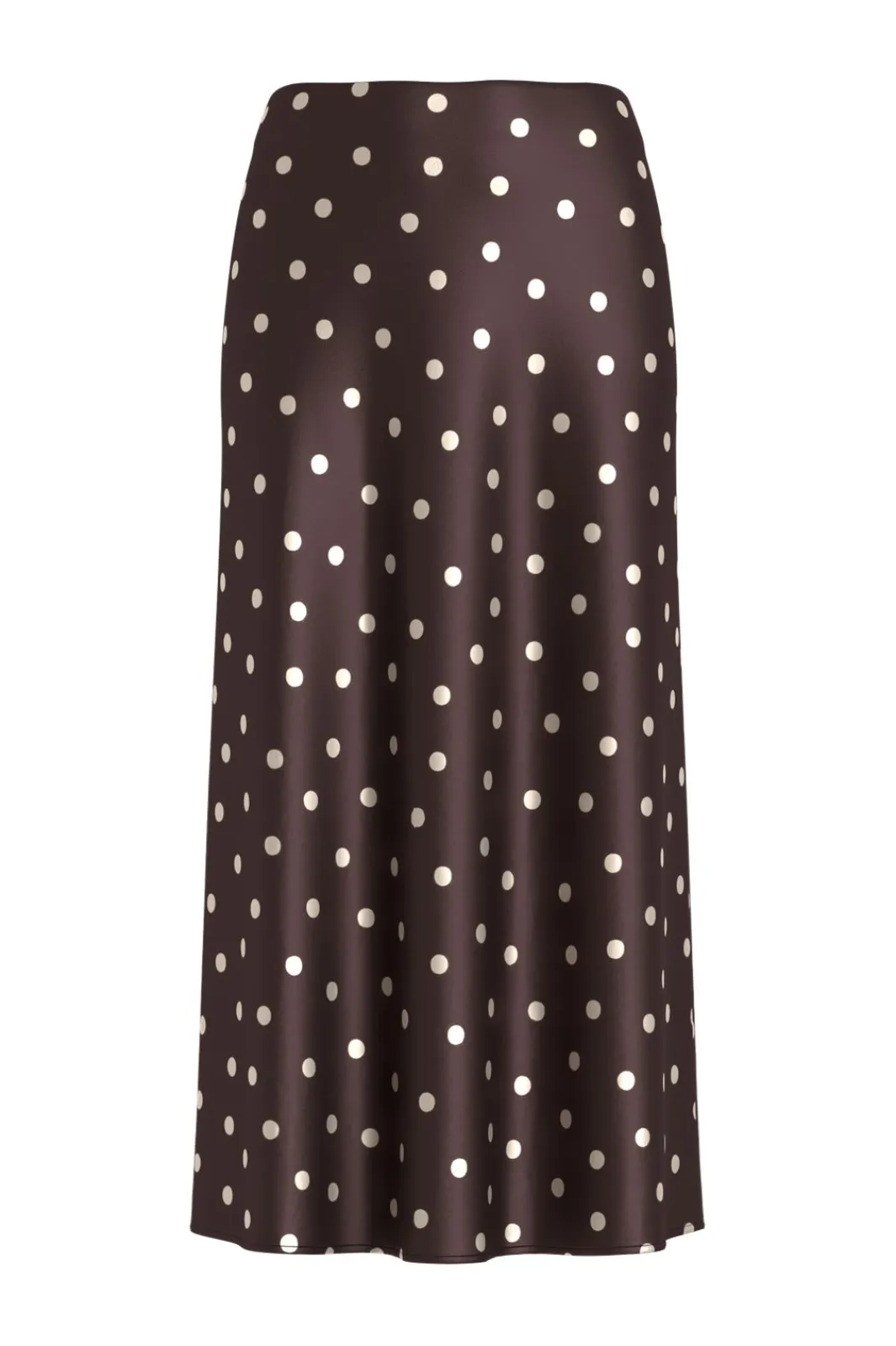 Discount Vila Viellette Midi Skirt 5074897 Coffee Bean Sandshell Dots