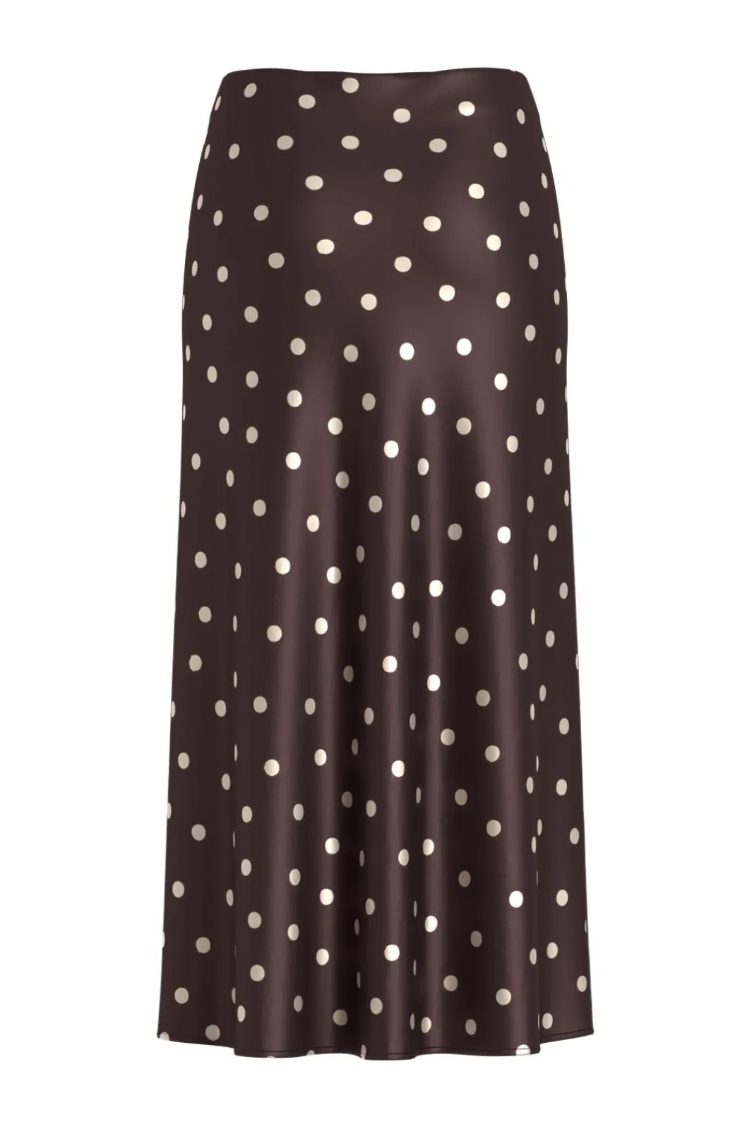 Discount Vila Viellette Midi Skirt 5074897 Coffee Bean Sandshell Dots