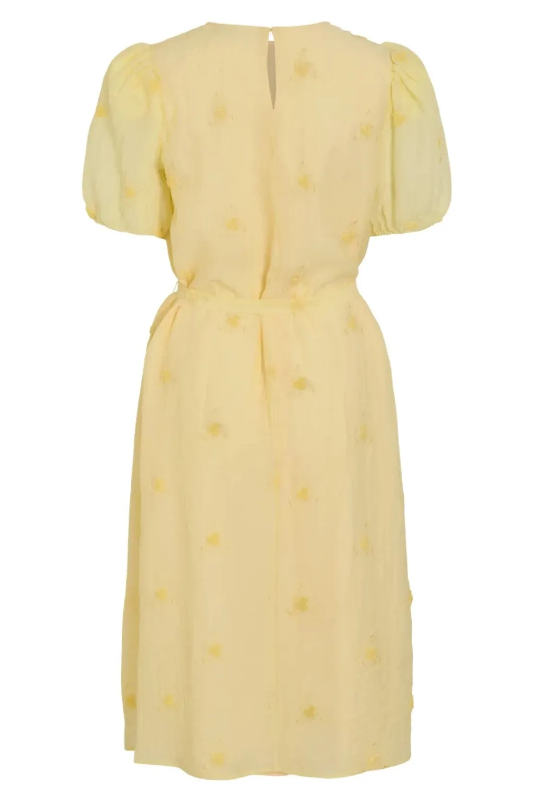 Online Vila Vihilma 2/4 Midi Dress 4904943 Pale Banana Embroidery
