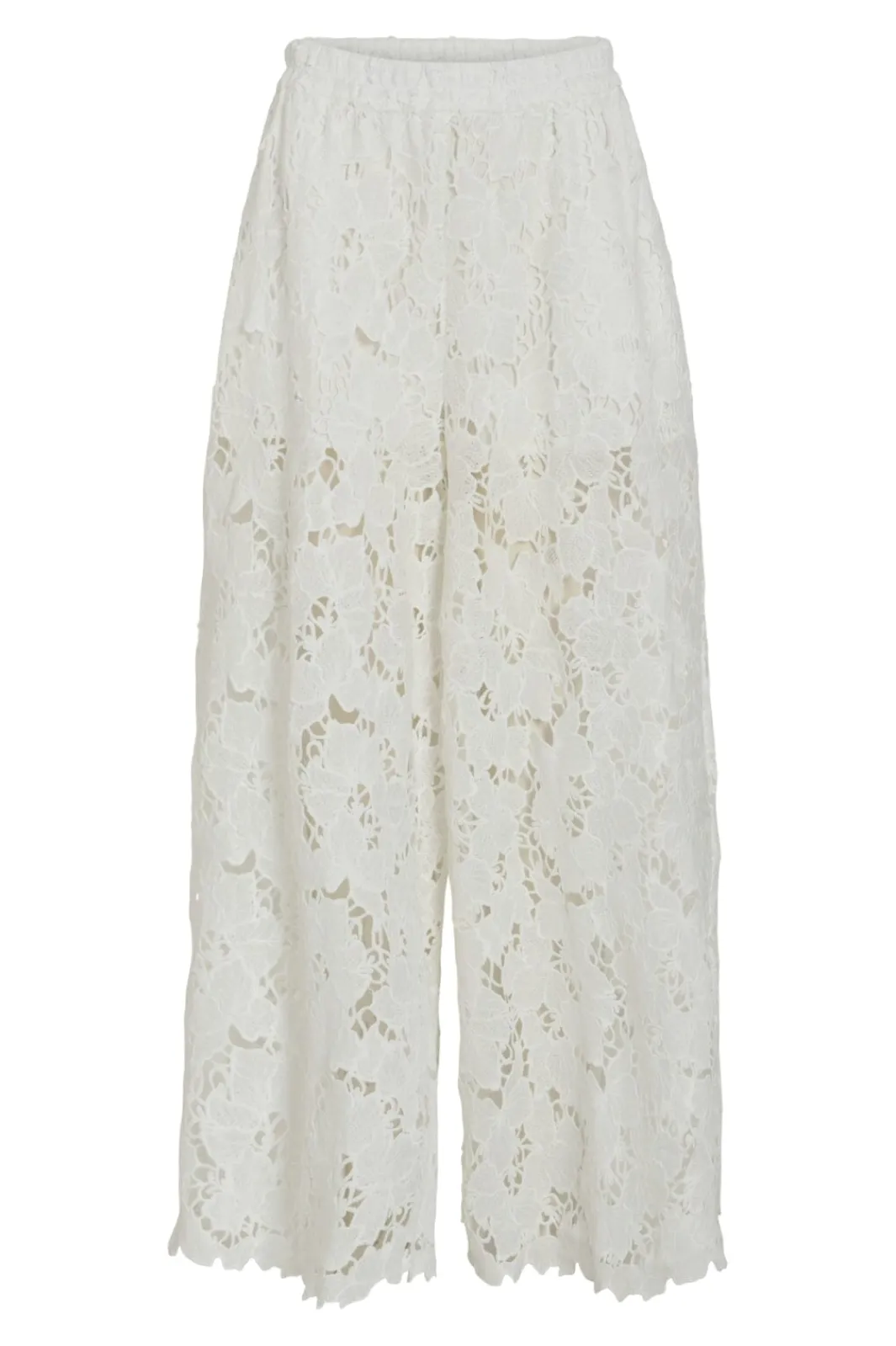 Hot Vila Vihylde Lace Pants 4907608 Cloud Dancer