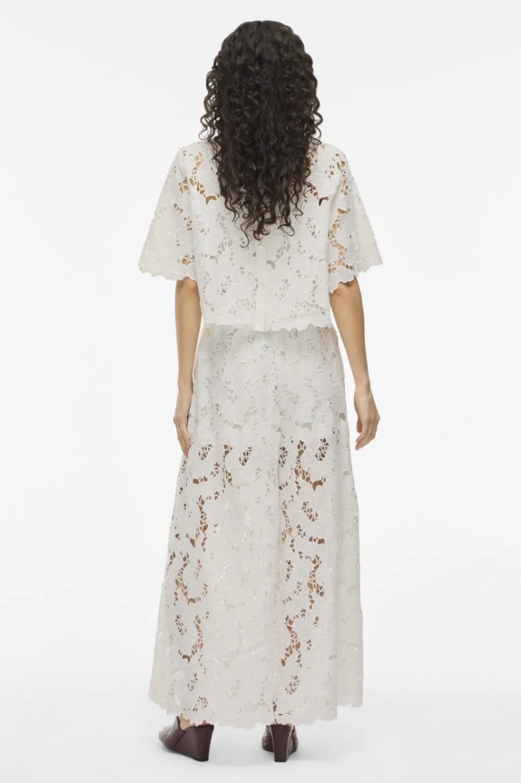 Hot Vila Vihylde Lace Pants 4907608 Cloud Dancer