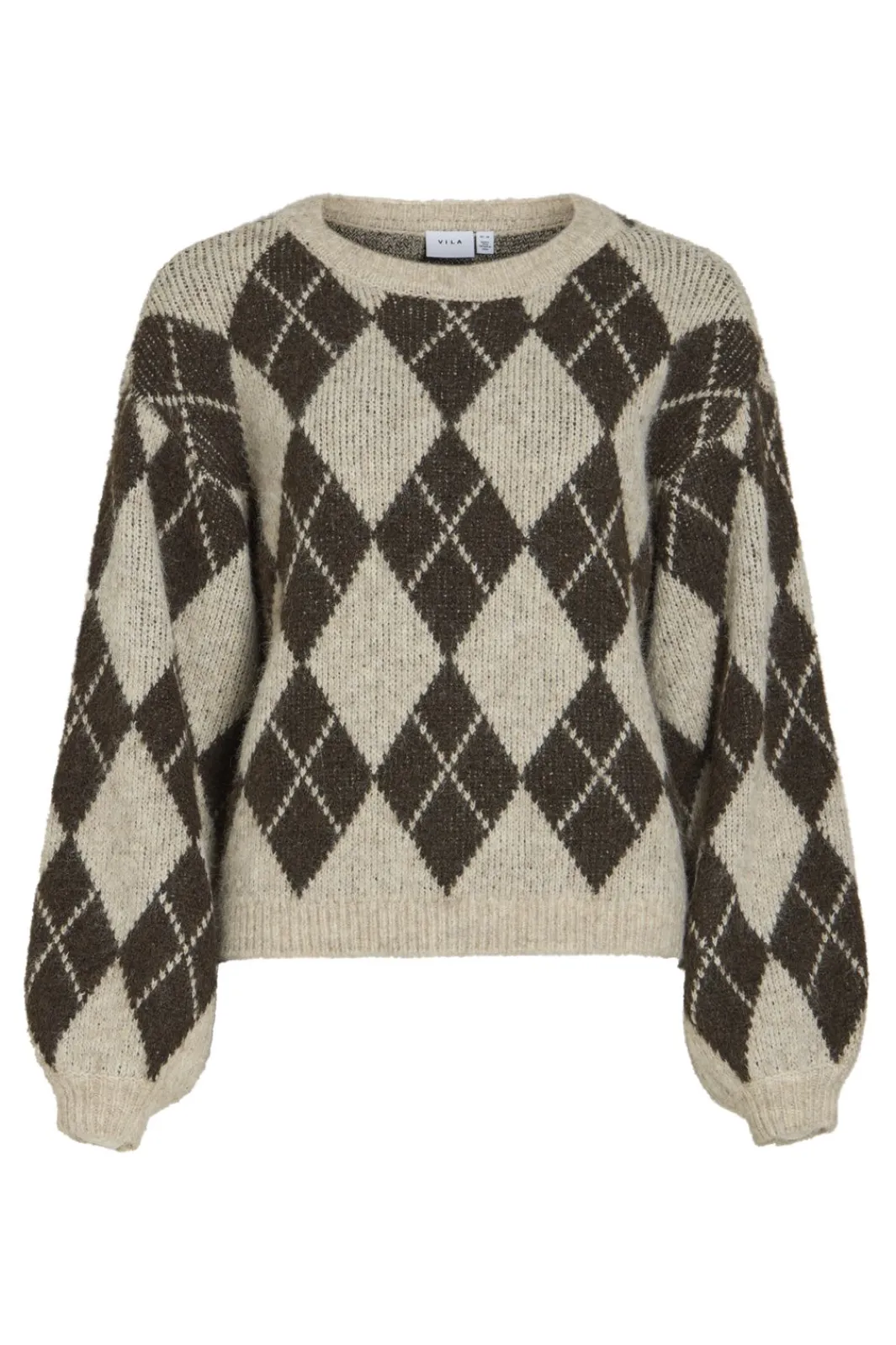 New Vila Vikarley L/S Knit Pullover 5102170 Natural Melange Falcon