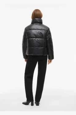 New Vila Vilidda L/S Shinny Puffer Short Jacket 4909324 Black