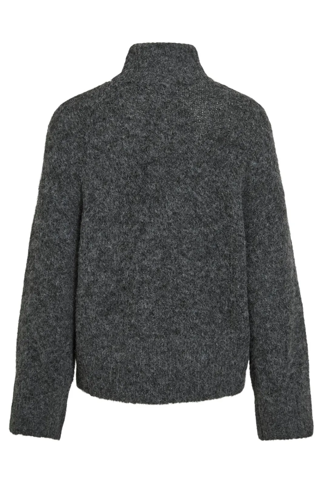 Discount Vila Vimarley L/S Roll Neck Knit Pullover 4971920 Dark Grey Melange