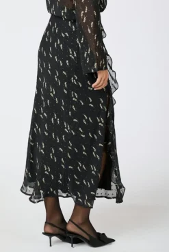Best Neo Noir Vinza Flower Branch Skirt Black
