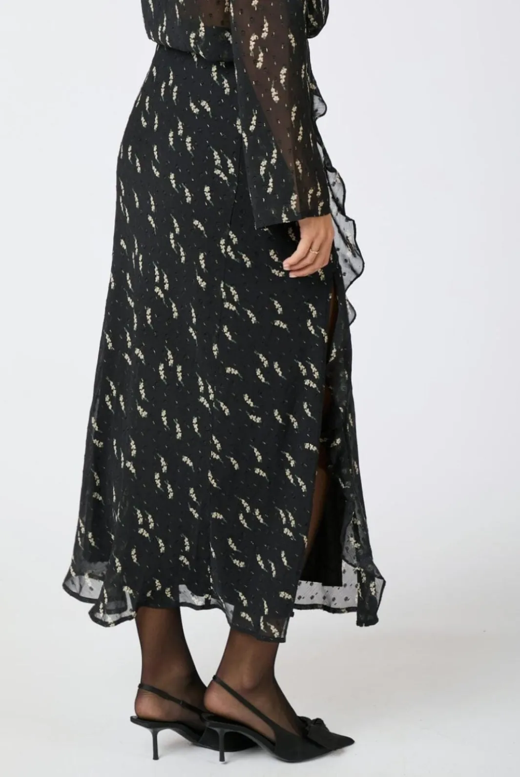 Best Neo Noir Vinza Flower Branch Skirt Black