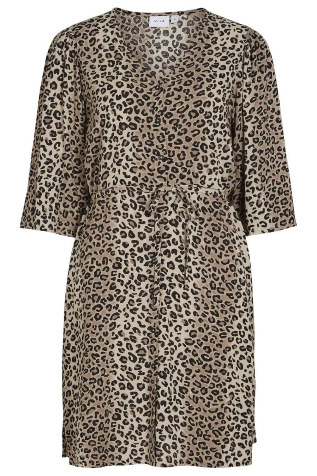 Vila Violine 3/4 Button Dress 4689743 Feather Gray Leo
