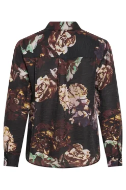Online Vila Virosanna Rosi L/S Loose Shirt 4866405 Black Beauty Rosi