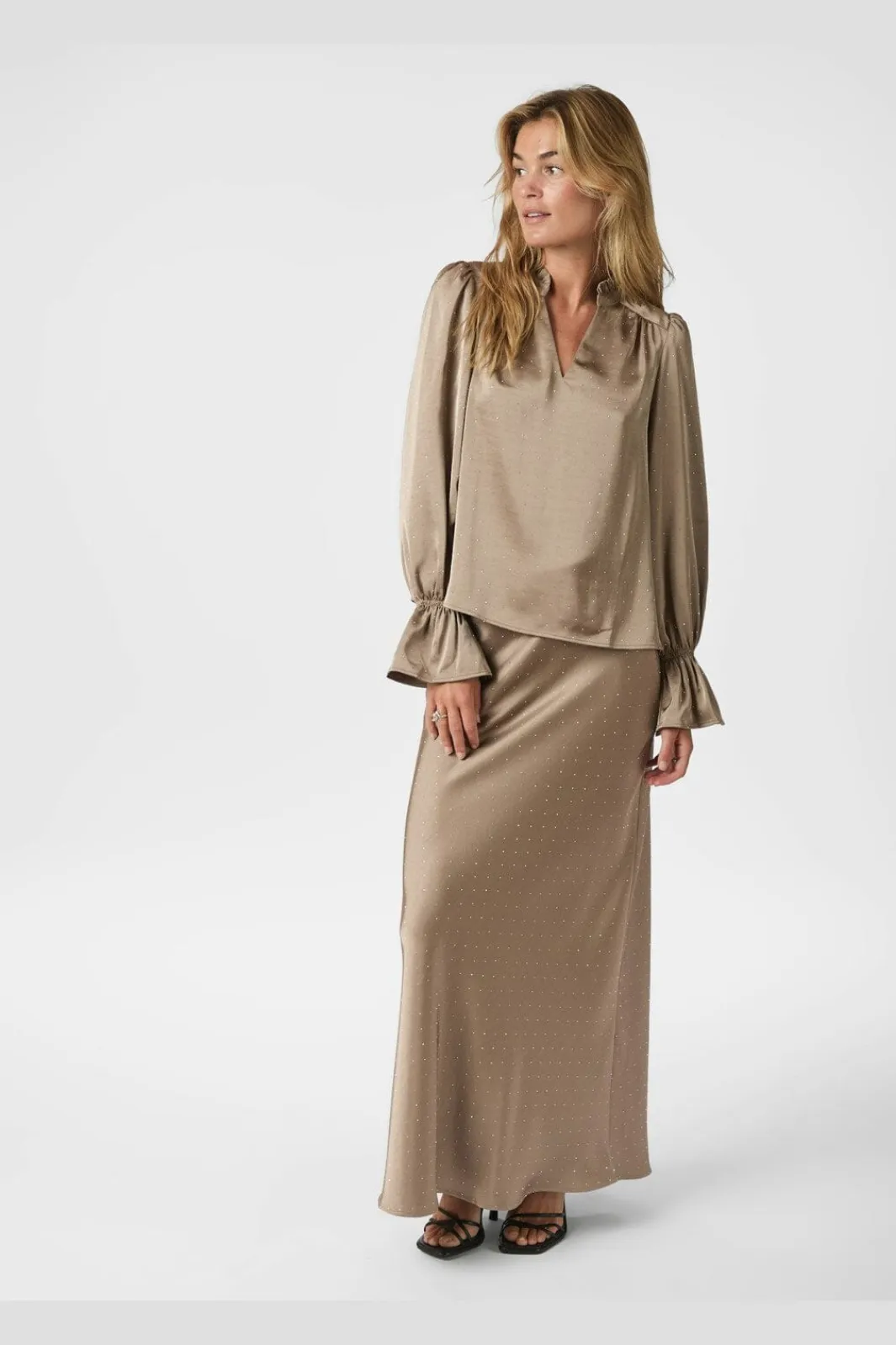 Neo Noir Viso Heavy Sateen Bedaz Skirt 166890 811
