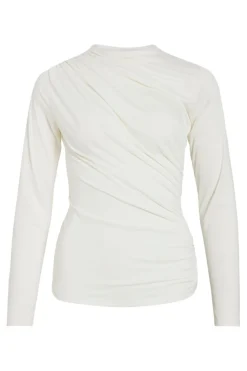 Vila Vizurna Funnelneck L/S Top/R 4864247 Cloud Dancer