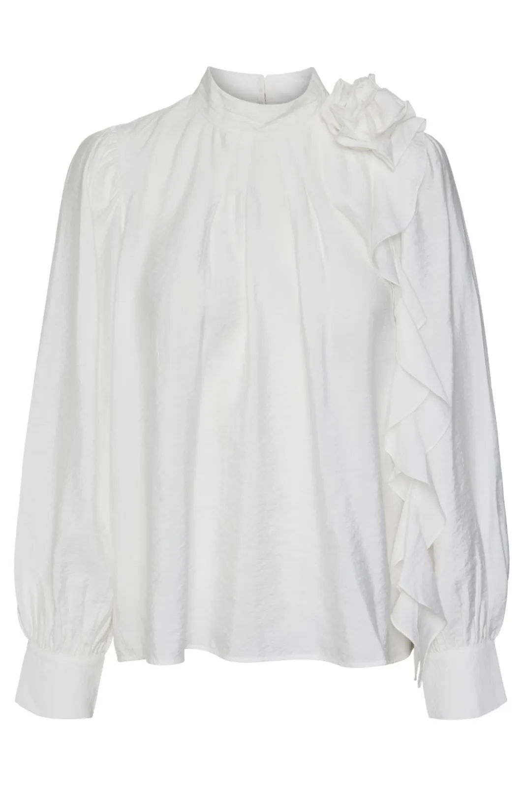 Online Vero Moda Vmbailey Ls Frill Top 4578980 Snow White
