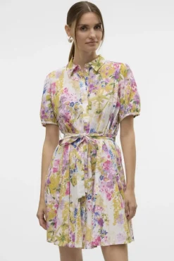 Hot Vero Moda Vmdicthe 2/4 Short Volume Dress 4677272 Snow White Lucky