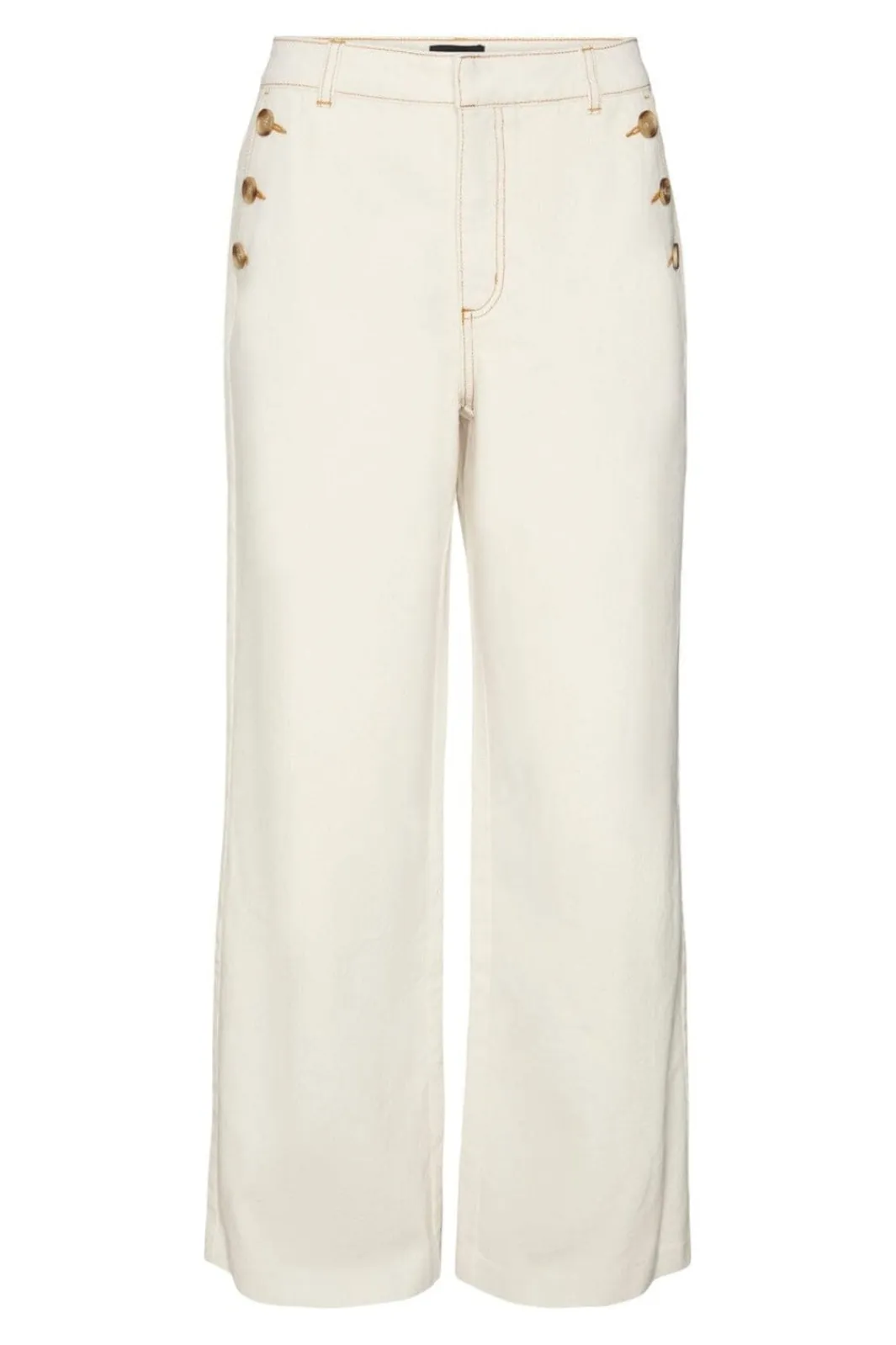 Outlet Vero Moda Vmmargot Hr Wide But Jeans 4395302 Ecru
