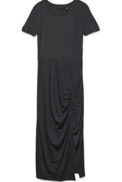 Best Vero Moda Vmmedi Ss Calf Dress 4709686 Obsidian