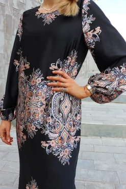 Liberte Wennise Ls Dress 22340 Black Paisley