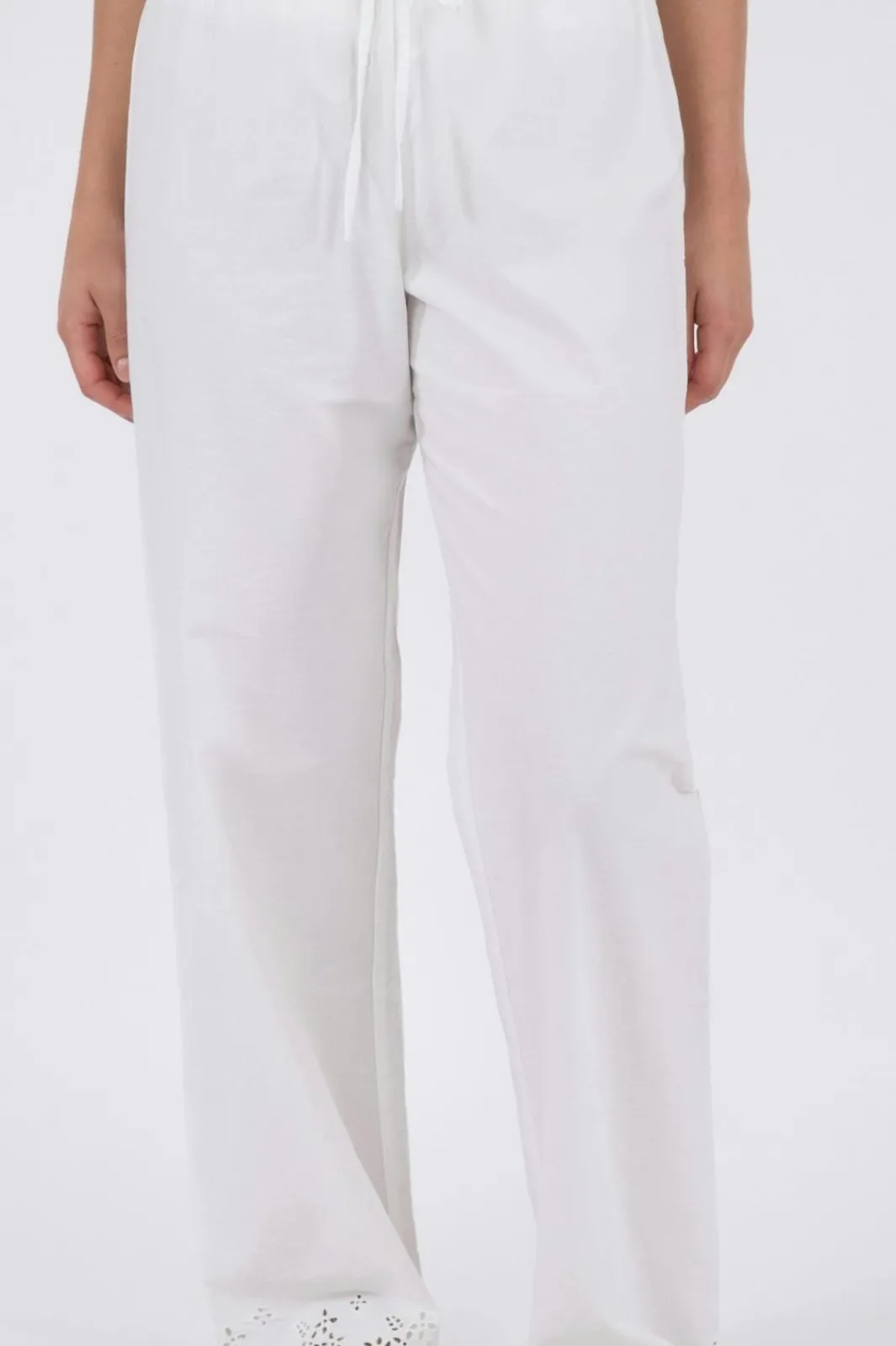 Best Neo Noir William Embroidery Pants White