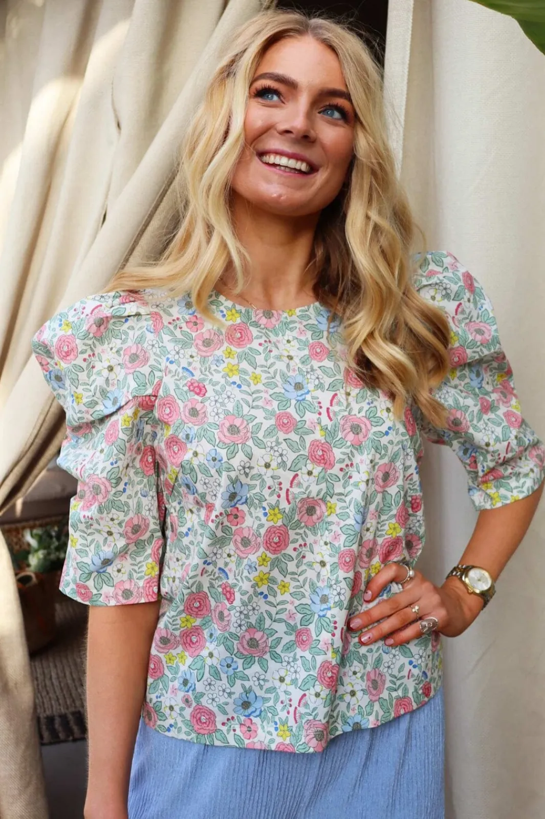 Clearance Liberte Winnie-Blouse 22140 Ivory Floral