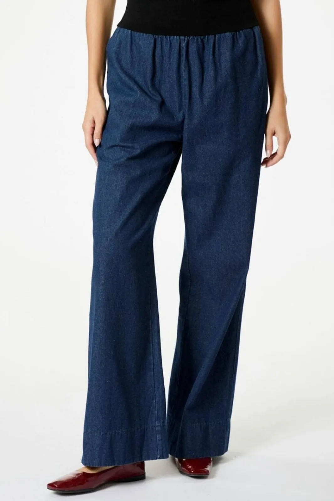 Hot Neo Noir Yana Denim Long Pants Dark Blue