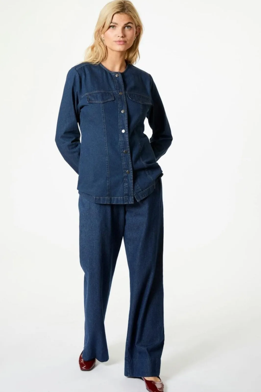 Hot Neo Noir Yana Denim Long Pants Dark Blue