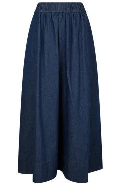 Clearance Neo Noir Yara Denim Long Skirt Dark Blue