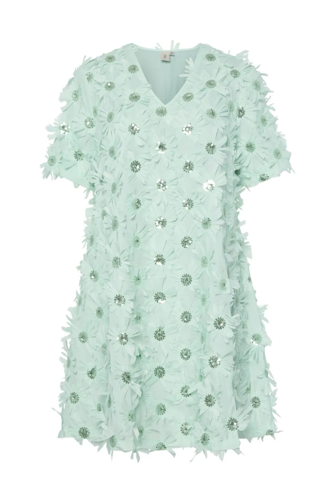 Sale YAS abelone Ss V-Neck Dress 4784096 Mist Green