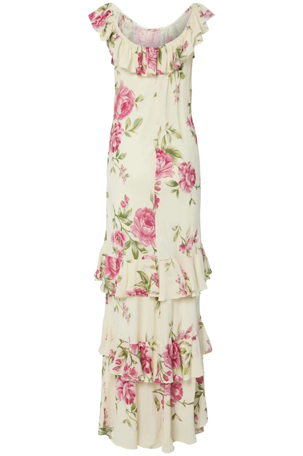 Online YAS cleo Sl Maxi Dress 4797388 Ecru Cleo Print