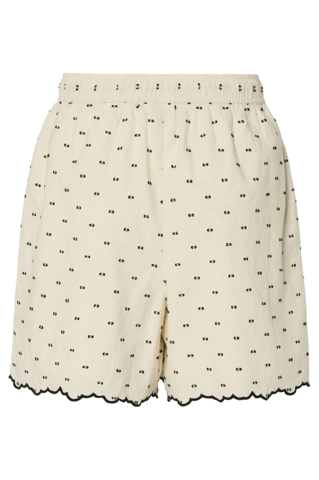 YAS dobby Shorts 4693518 Gardenia Black Dobby Dots