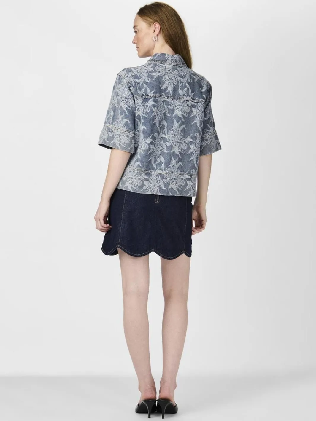 YAS flamera 2/4 Denim Shirt 4680586 Light Blue
