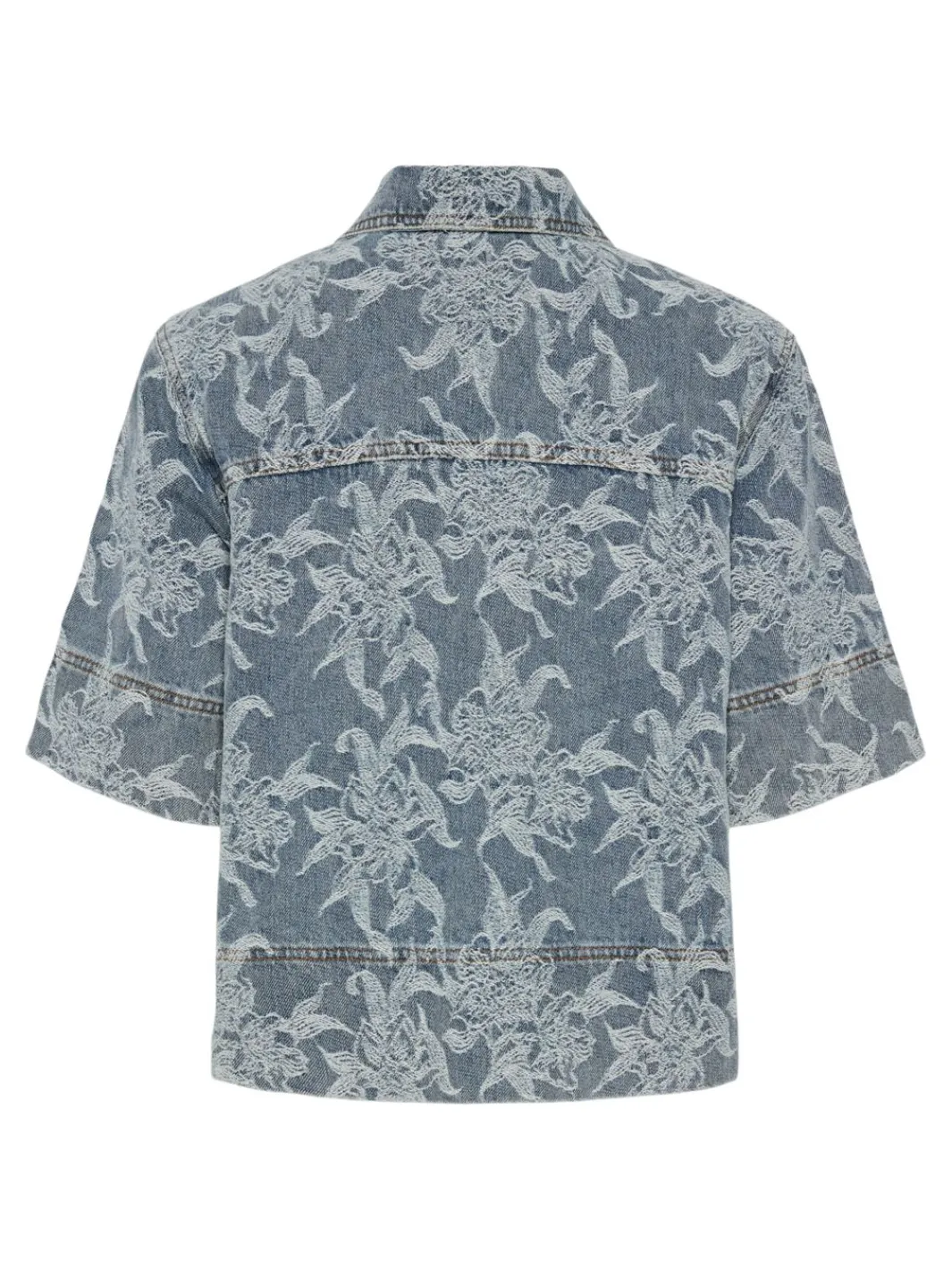 YAS flamera 2/4 Denim Shirt 4680586 Light Blue