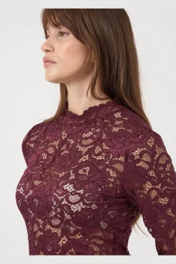 Discount YAS lacey Ls Lace Top 4961139 Port Royale