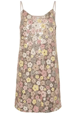 Sale YAS lalea Strap Sequin Dress 4766023 French Vanilla Lalea Sequins