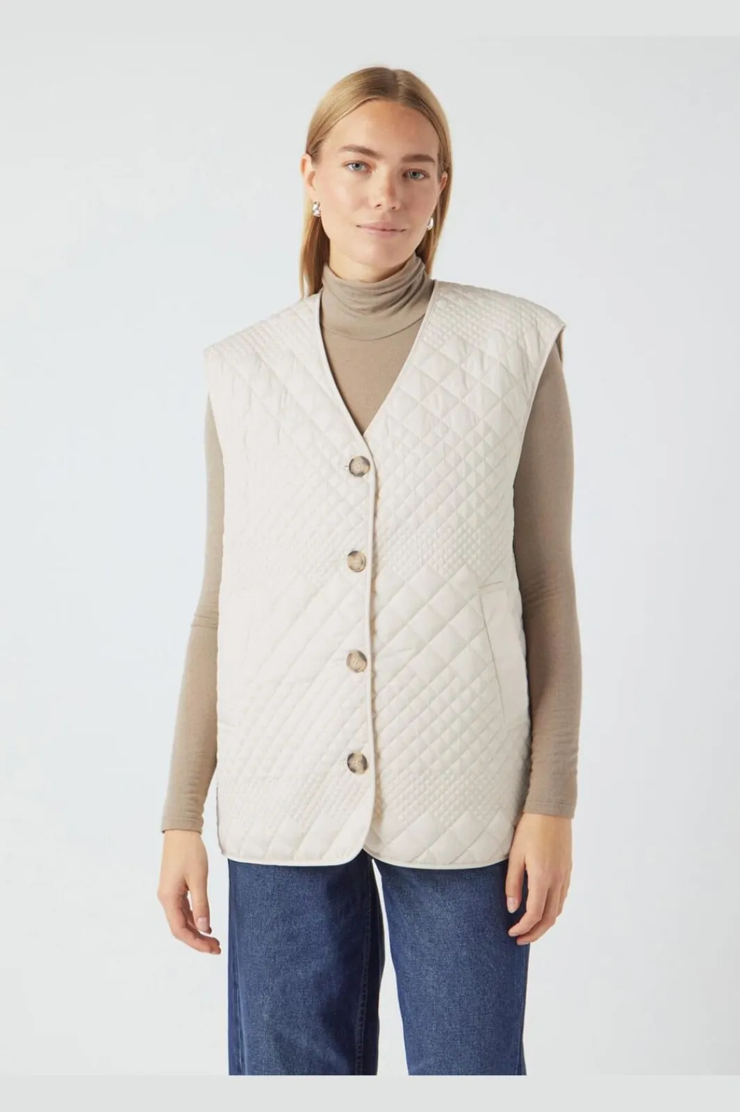 New YAS laurie Sl Padded Vest 4666566 Birch