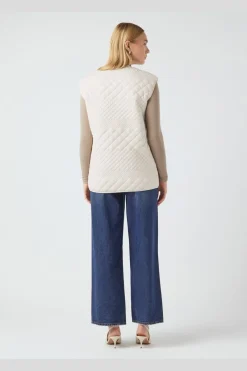 New YAS laurie Sl Padded Vest 4666566 Birch