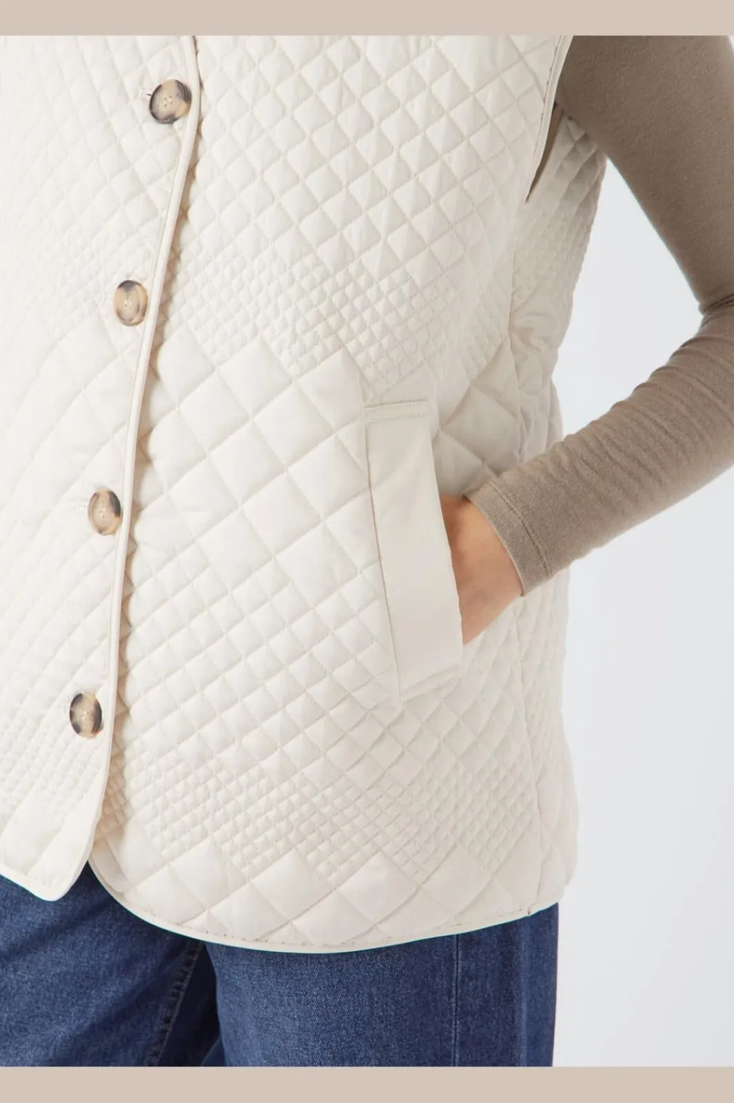 New YAS laurie Sl Padded Vest 4666566 Birch