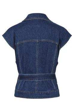 Hot YAS lira Sl Denim Waistcoat 4700321 Medium Blue Denim